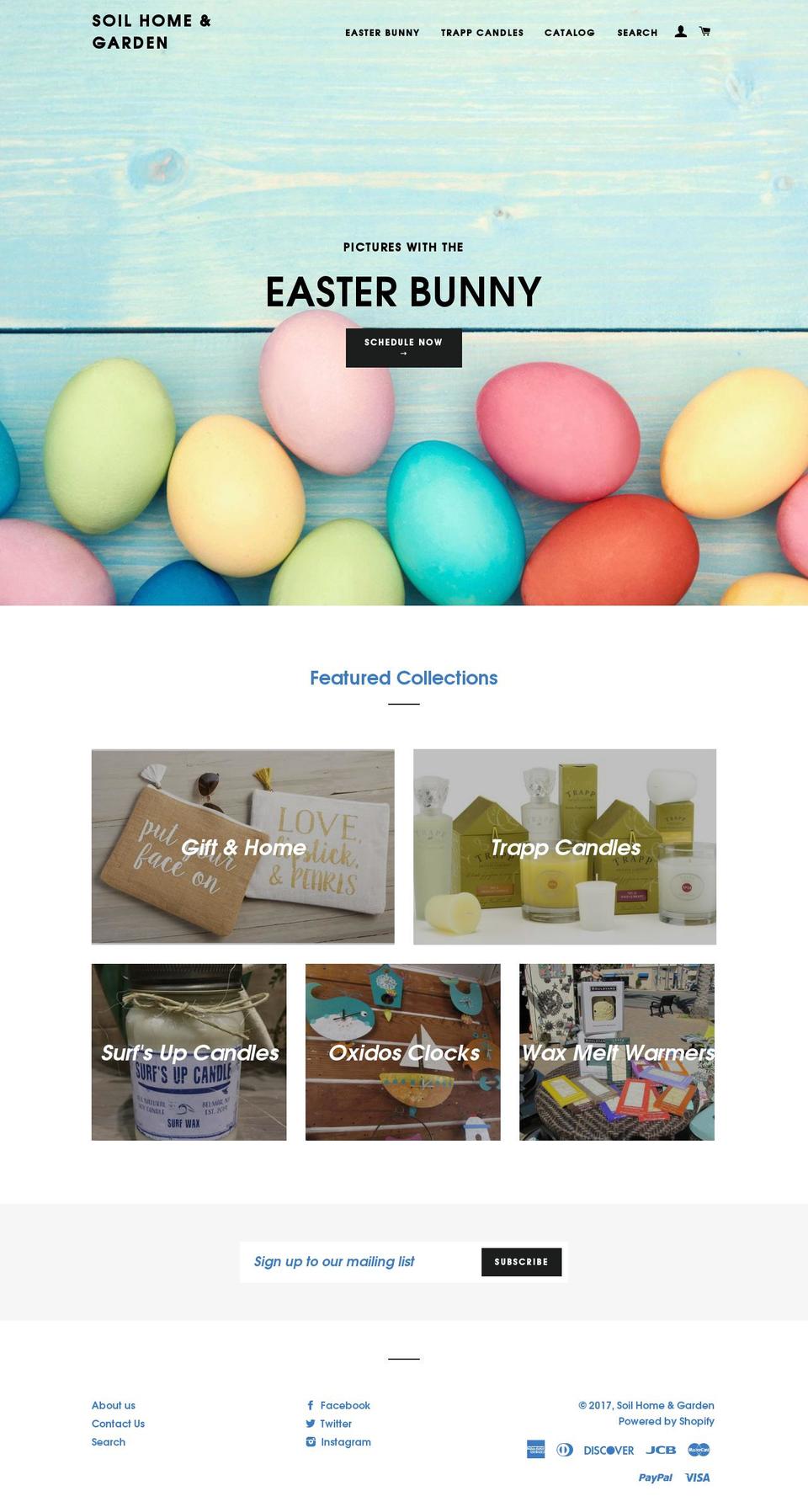 soilhomeandgarden.com shopify website screenshot