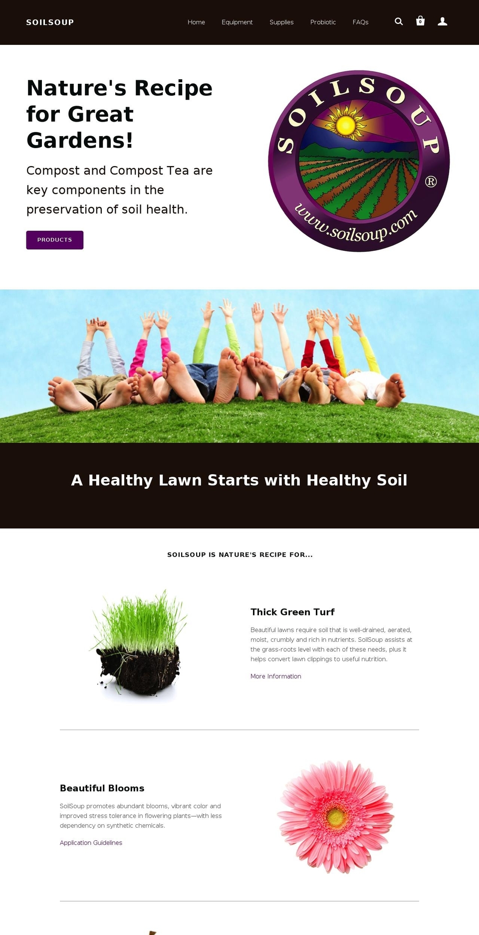 soilsoup.com shopify website screenshot