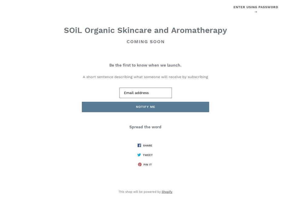 soilusa.com shopify website screenshot