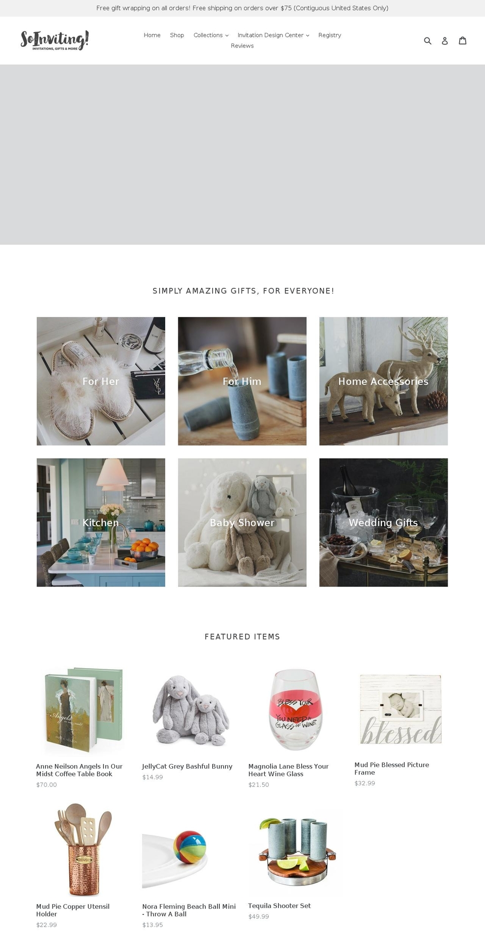 soinvitinggifts.com shopify website screenshot
