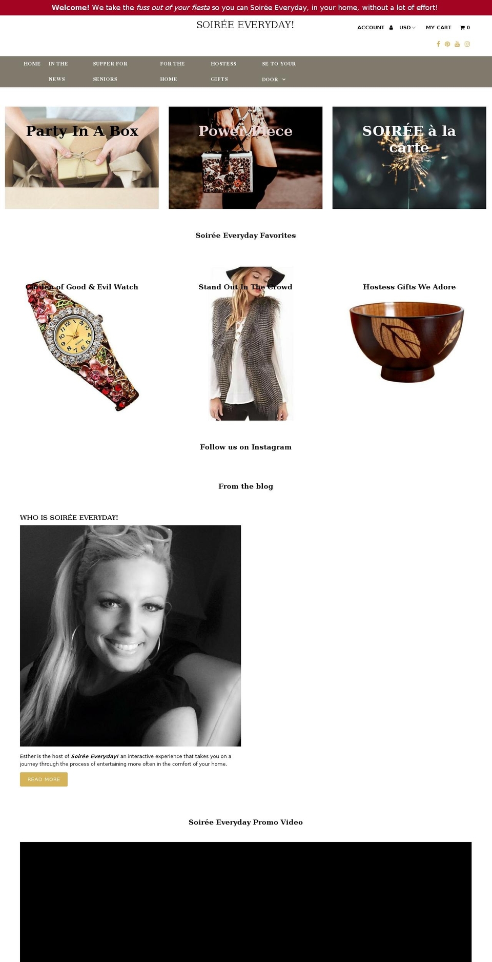 soireeeveryday.com — Shopify storefront screenshot