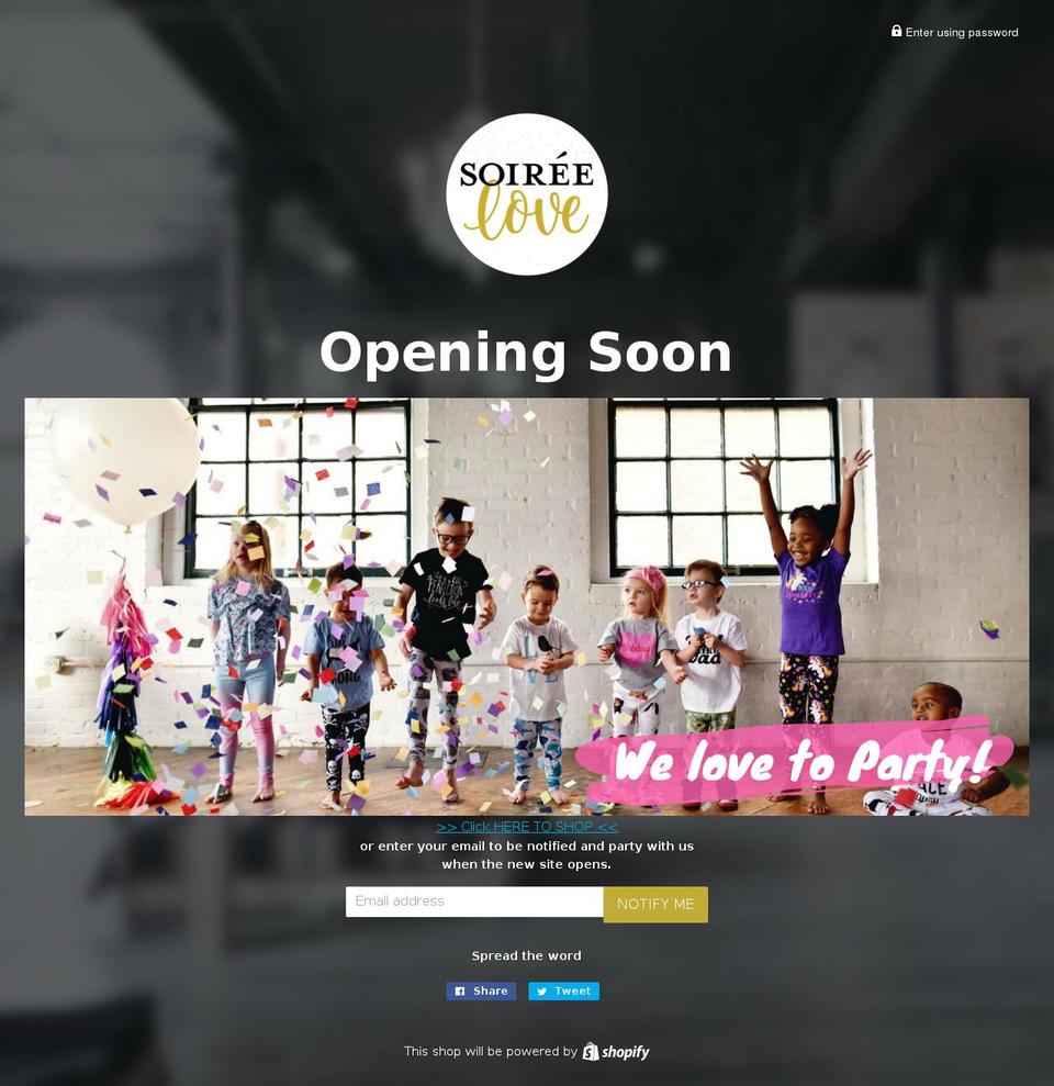 soireelove.com — Shopify storefront screenshot