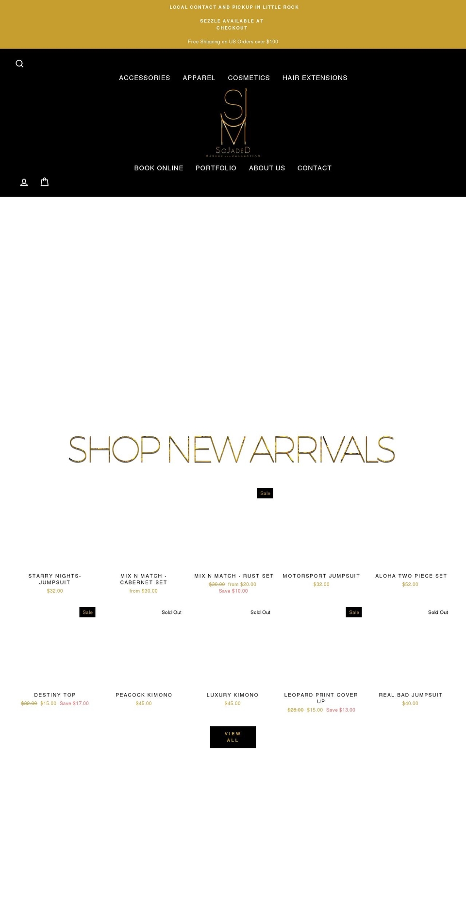 sojadedmakeup.com shopify website screenshot