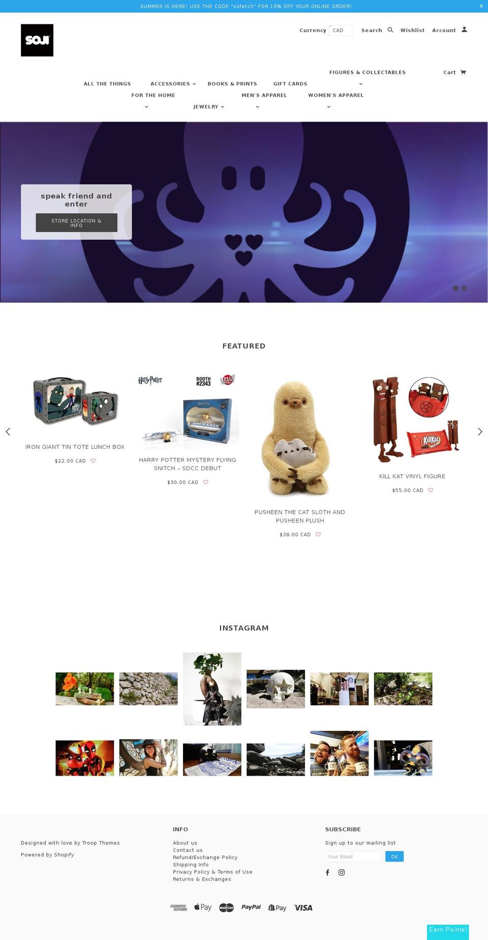 sojisoji.ca shopify website screenshot