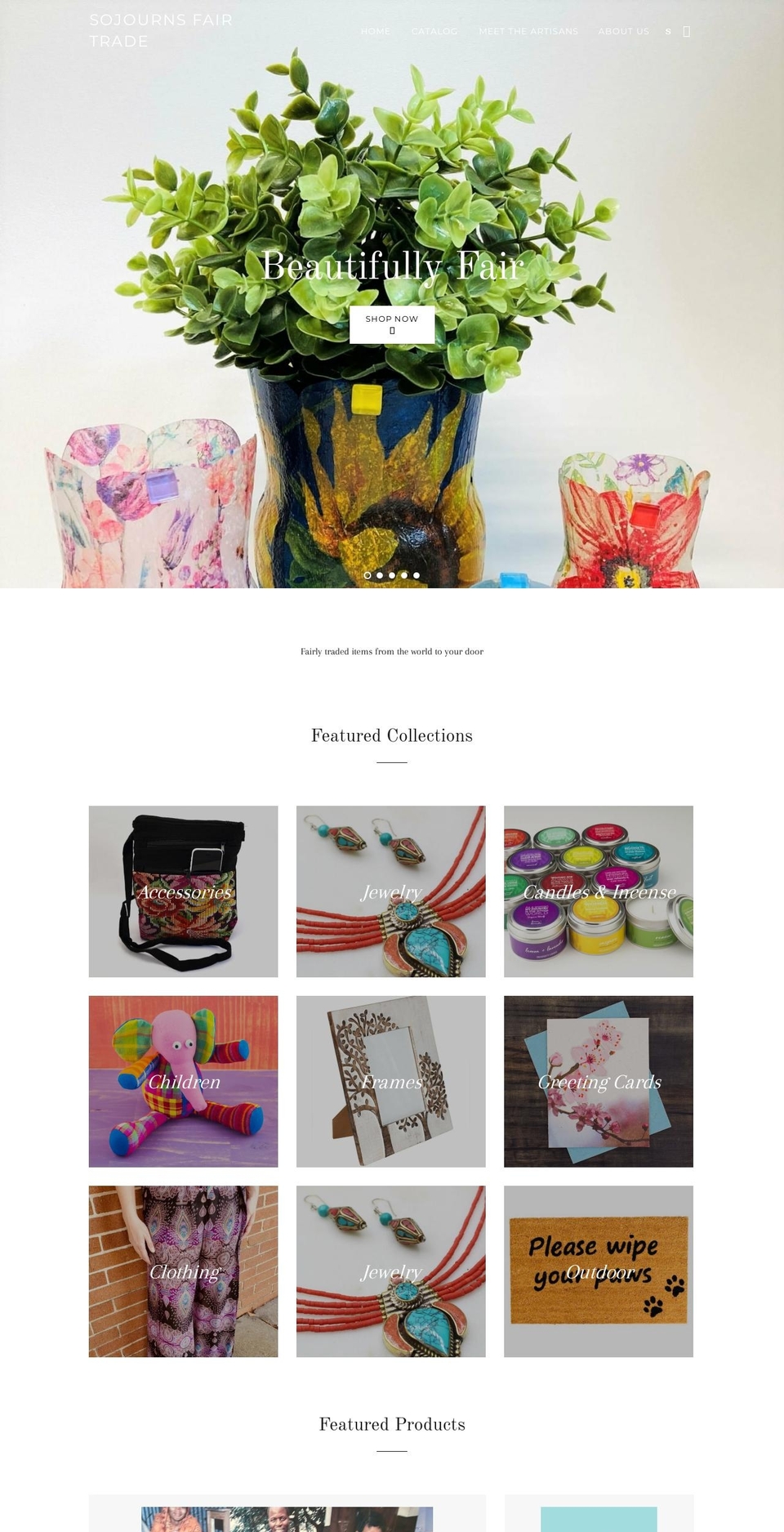sojournsfairtrade.com — Shopify storefront screenshot