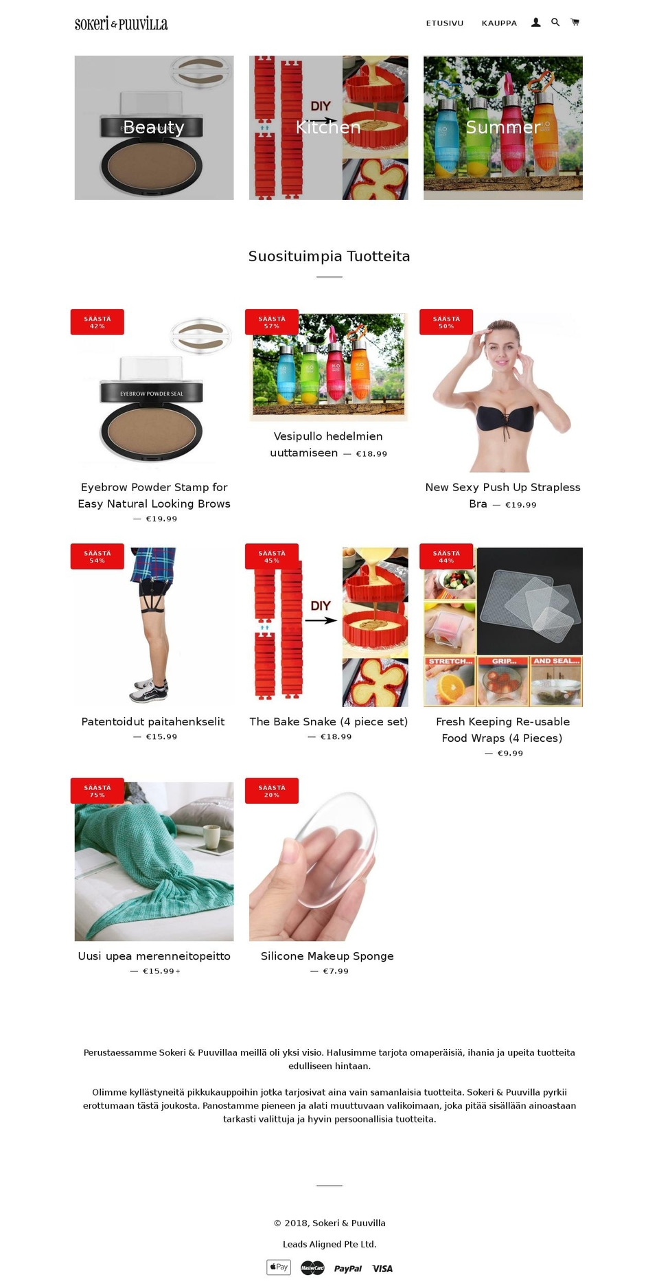 sokeri-puuvilla.com — Shopify storefront screenshot