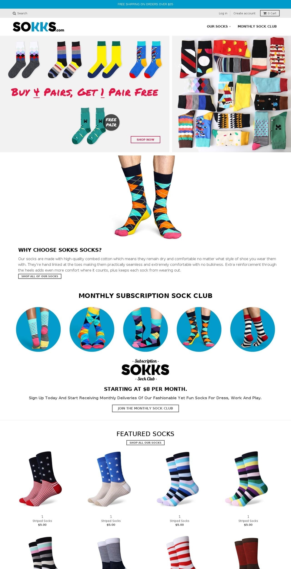 sokks.com shopify website screenshot