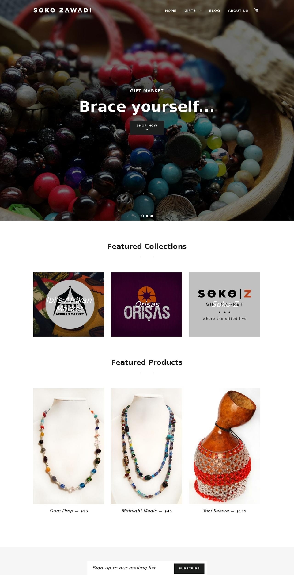 sokozawadi.com shopify website screenshot