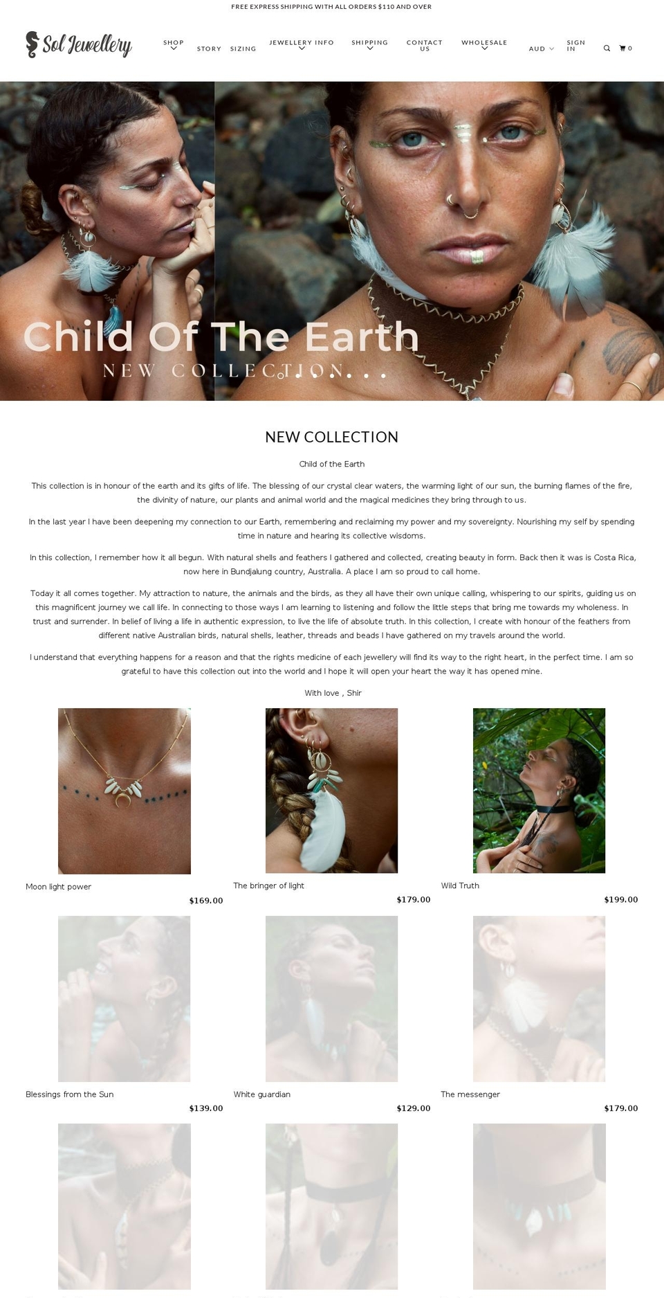 sol-j.com.au shopify website screenshot
