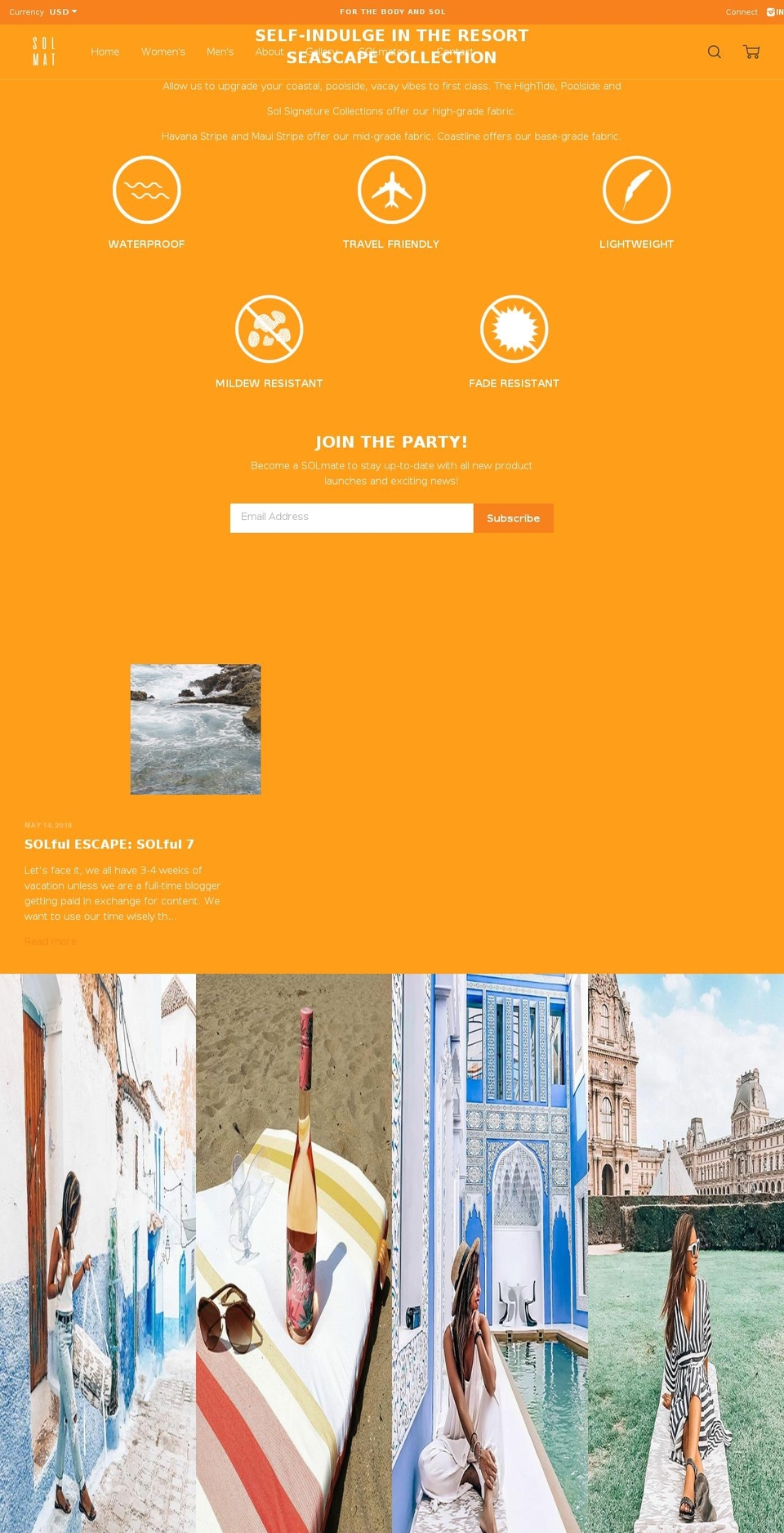 sol-mat.com — Shopify storefront screenshot