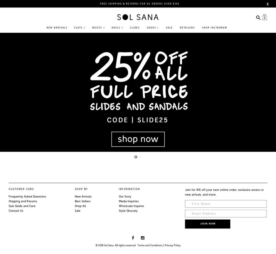 sol-sana.com — Shopify storefront screenshot