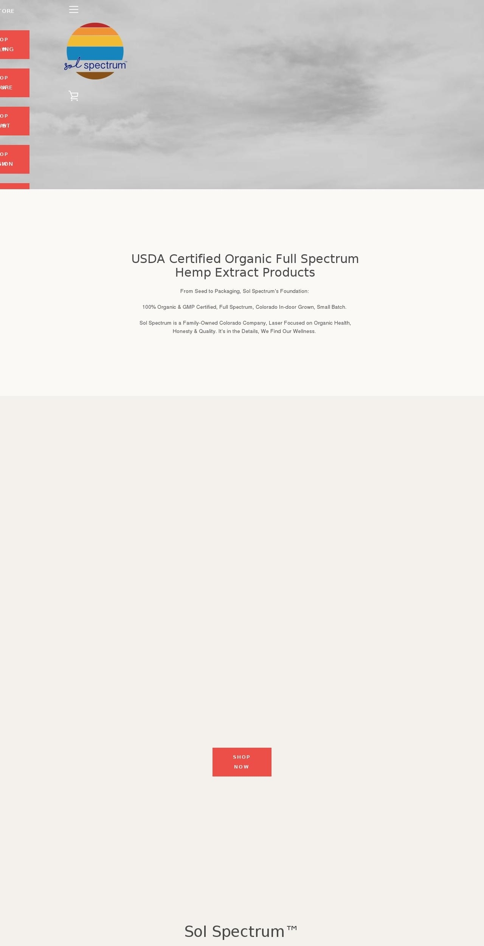 sol-spectrum.com — Shopify storefront screenshot