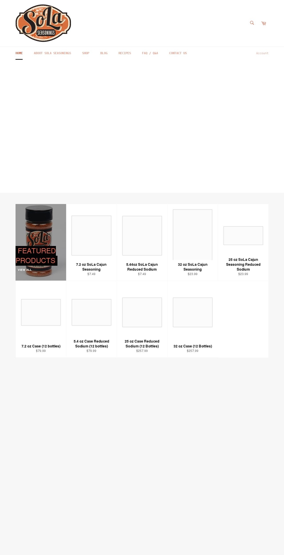 solacajunseasoning.com shopify website screenshot