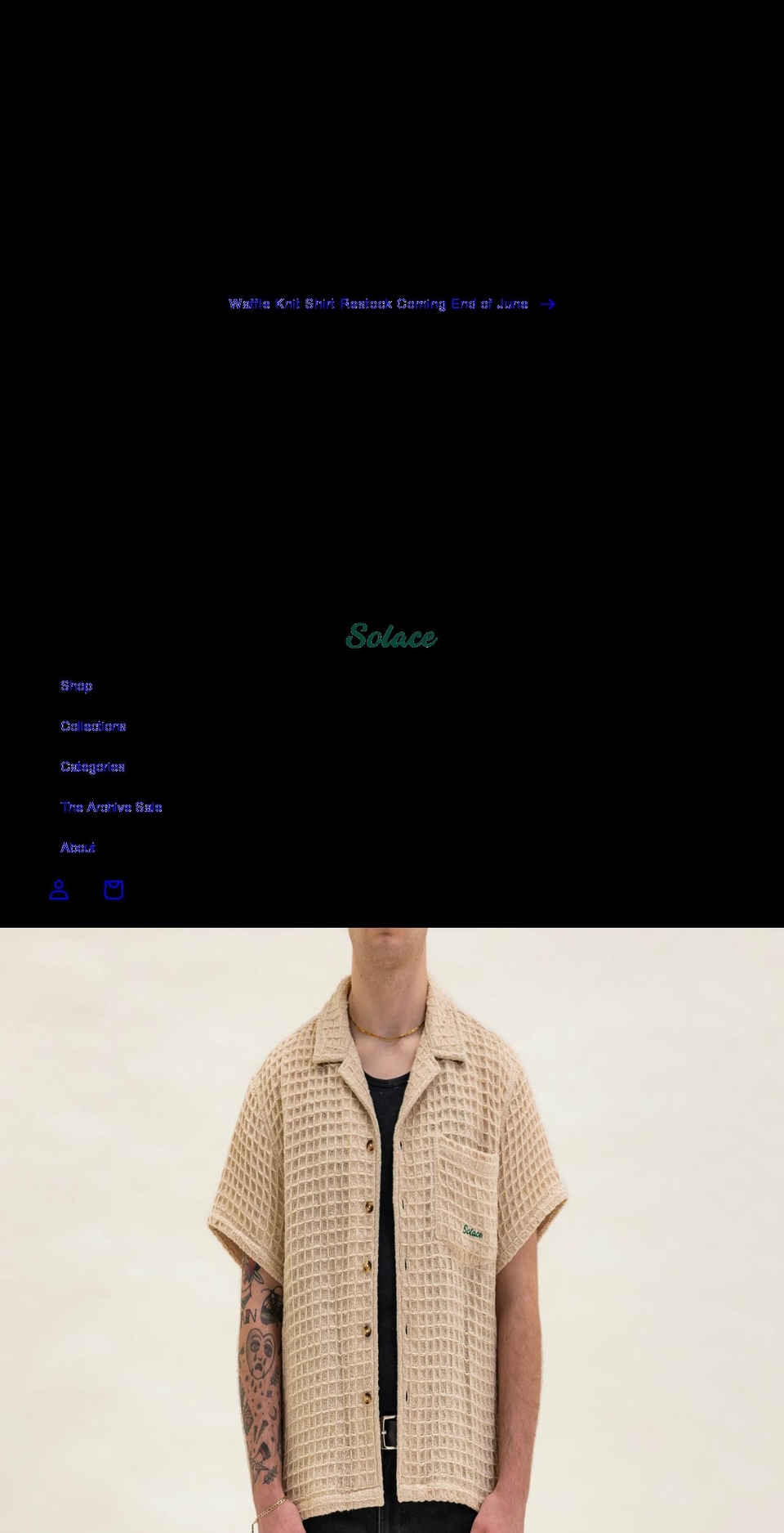 solaceclothing.com shopify website screenshot