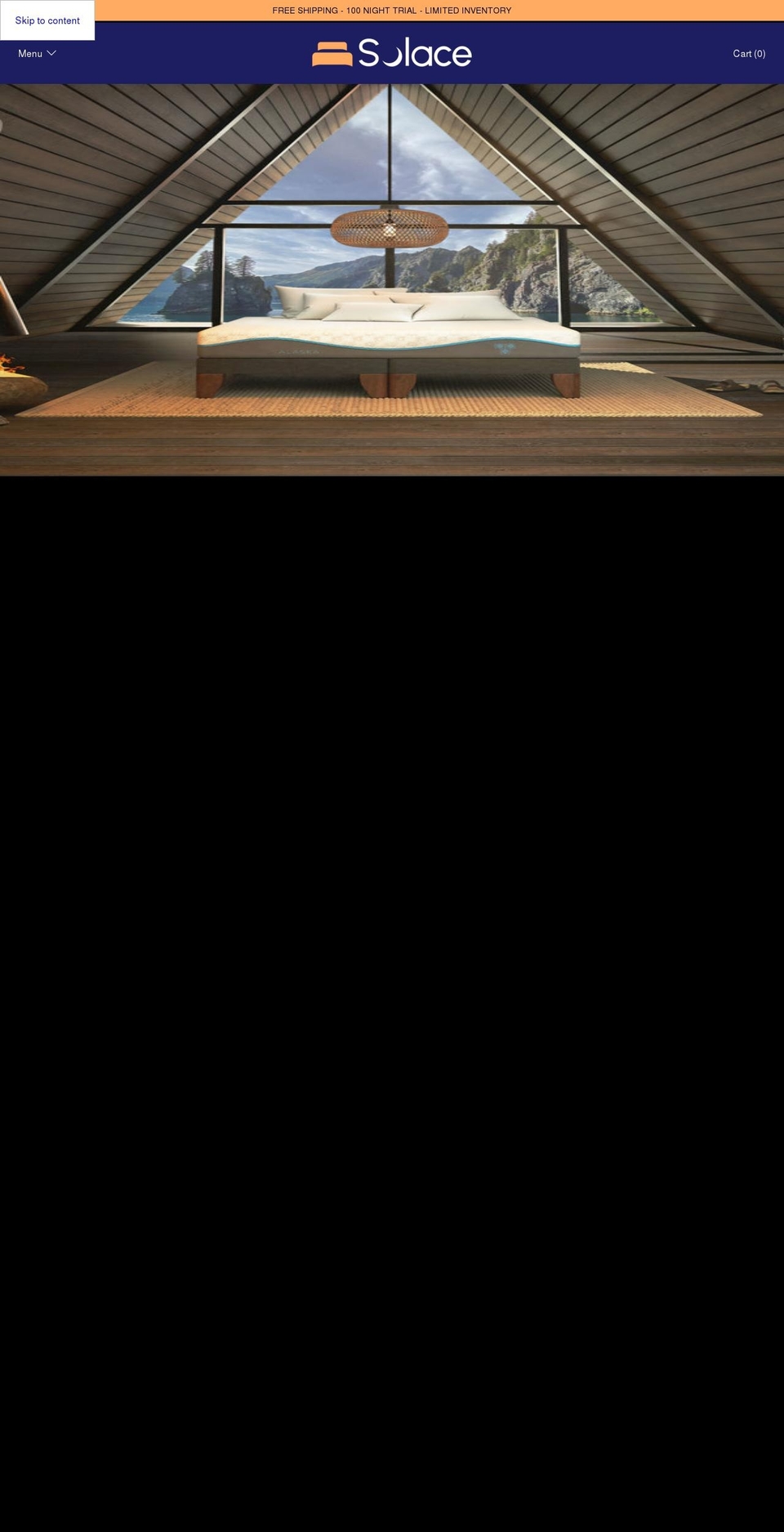 solacemattress.com shopify website screenshot