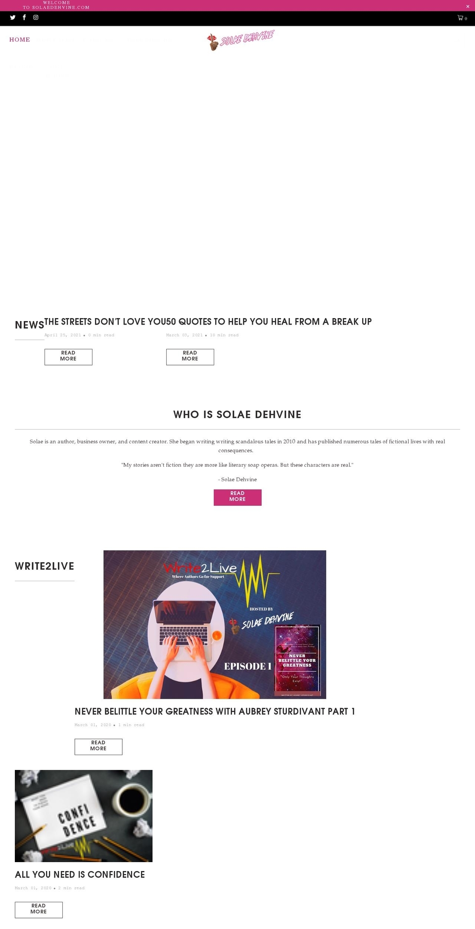 solaedehvine.com shopify website screenshot
