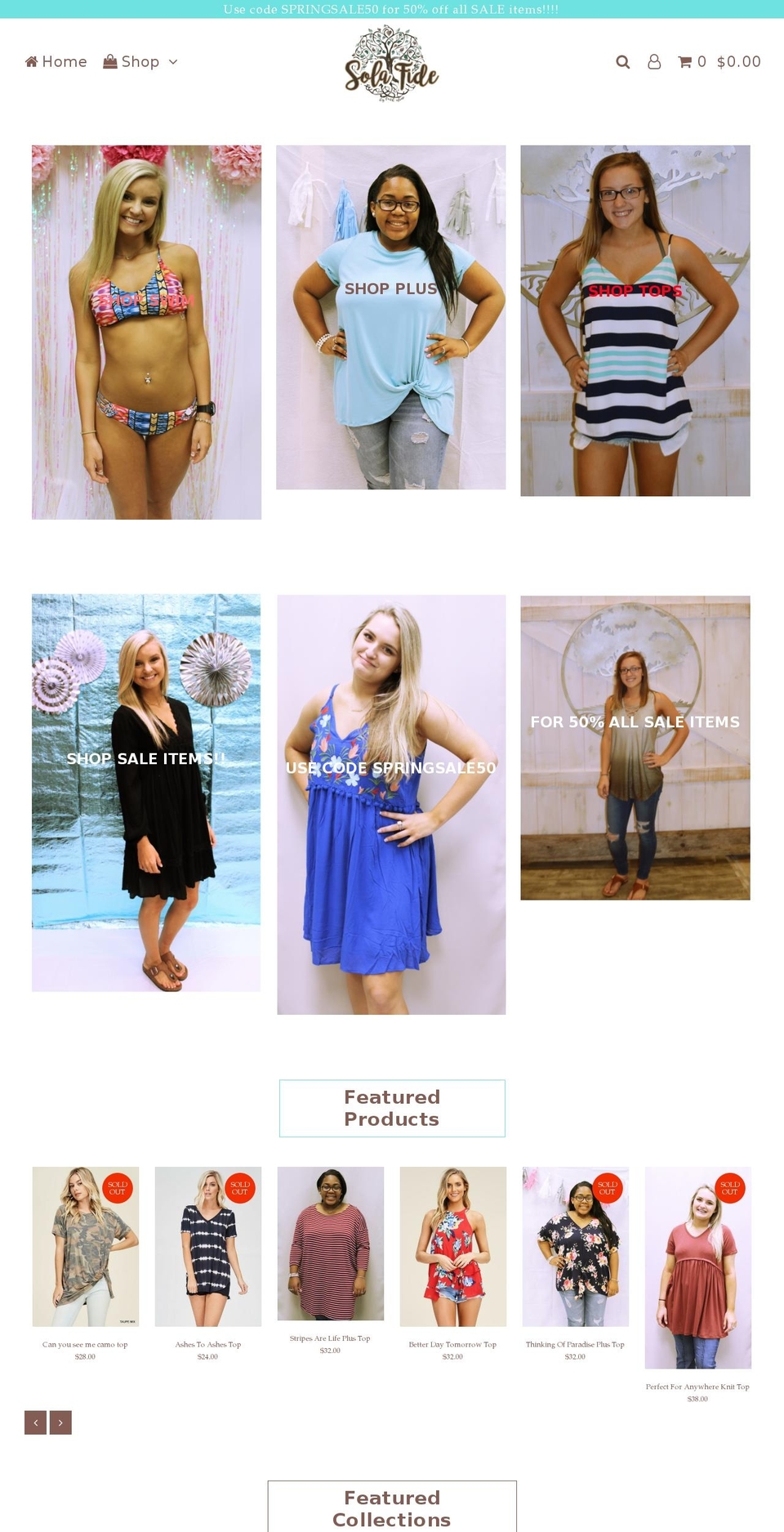 solafideshop.com — Shopify storefront screenshot