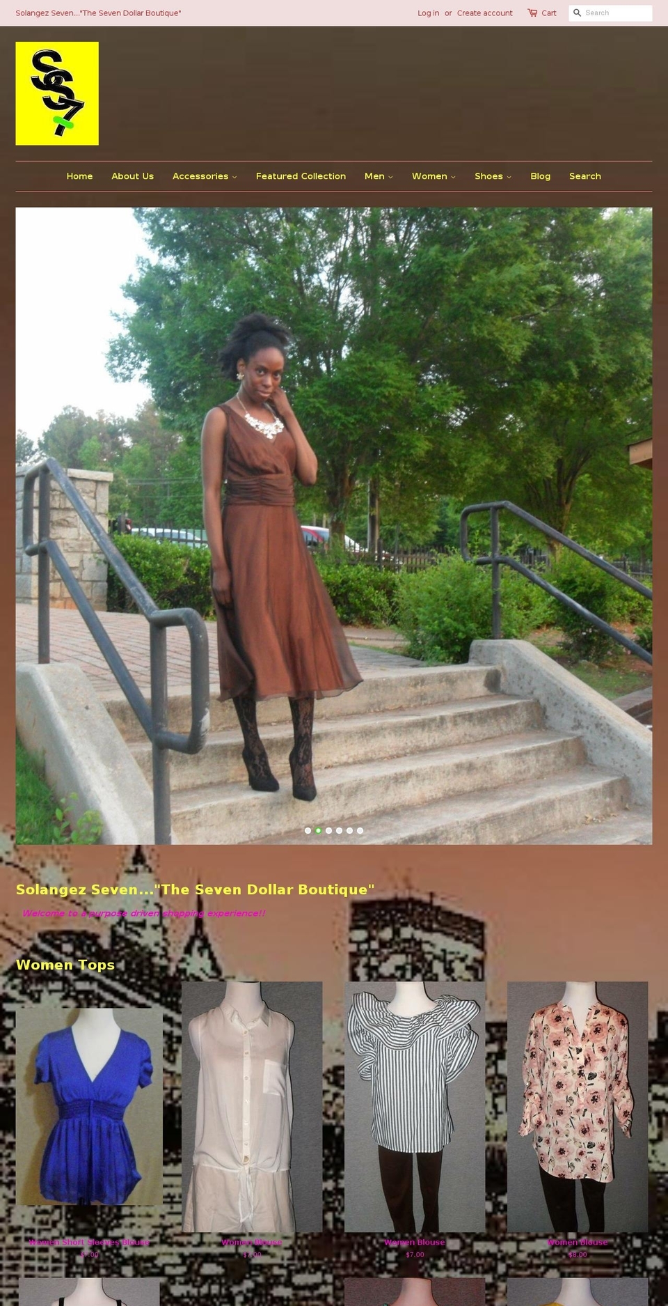 solangezseven.com — Shopify storefront screenshot