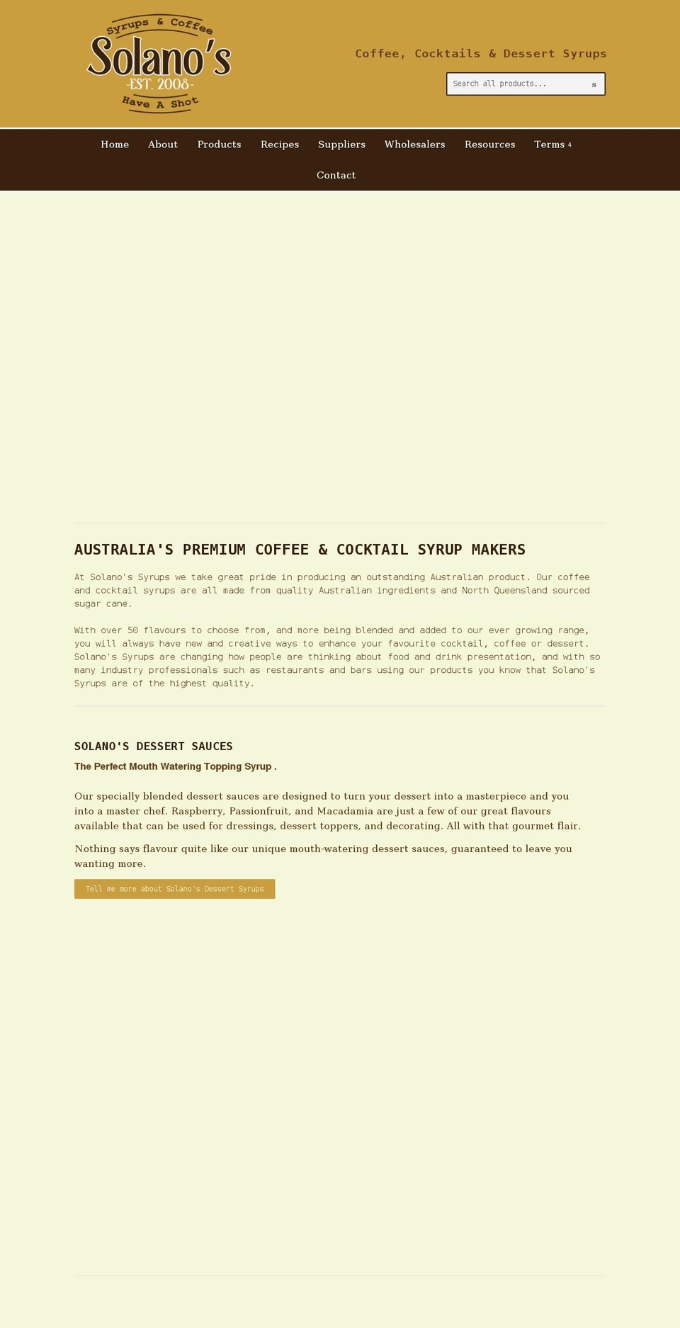solanos.com.au shopify website screenshot