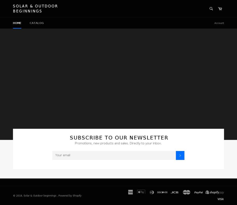 solarbeginnings.com — Shopify storefront screenshot