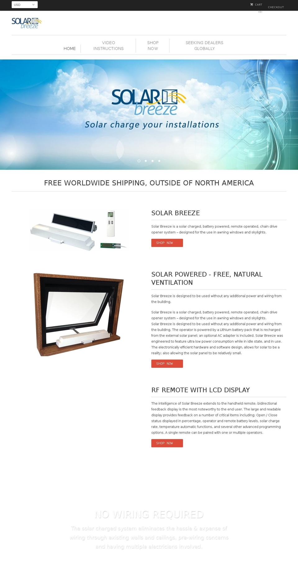 solarbreezeinfo.com shopify website screenshot