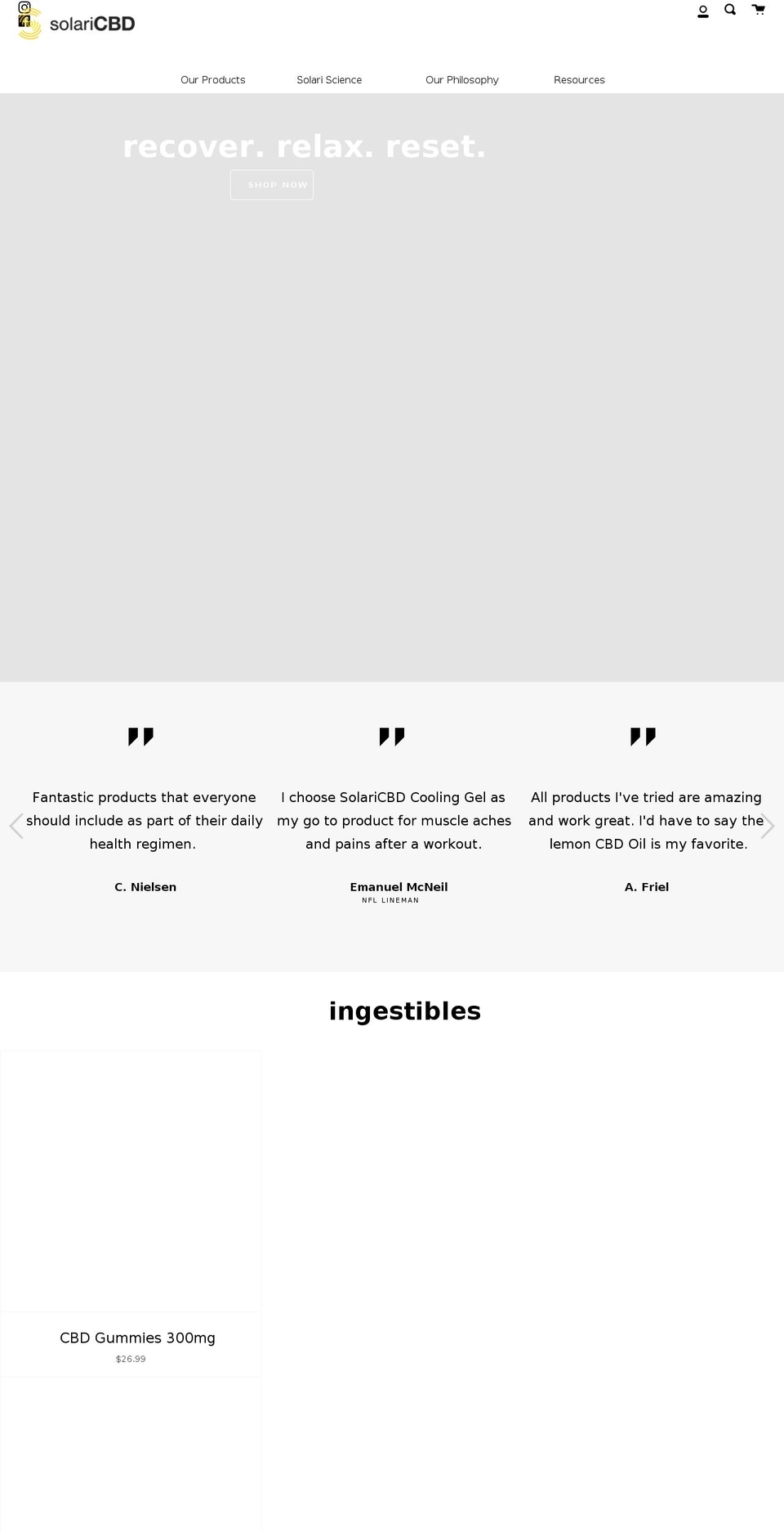 solaricbd.com shopify website screenshot