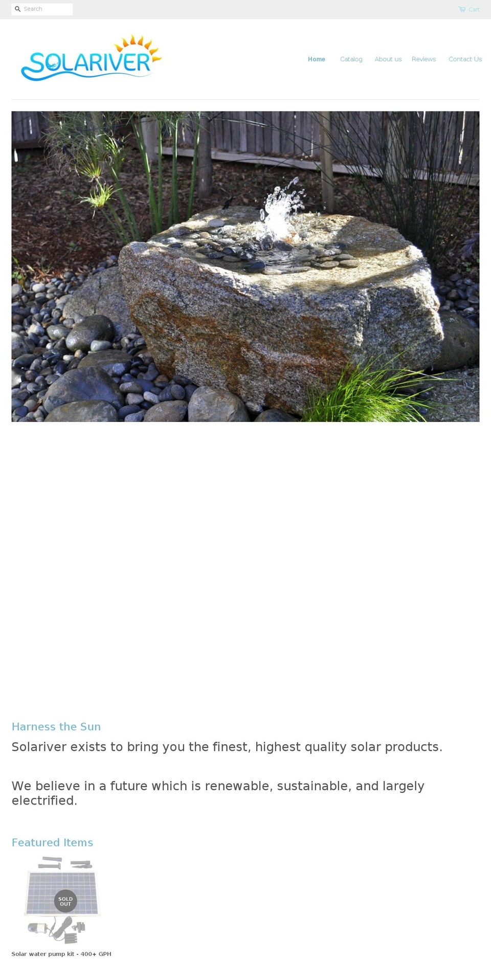 solariverusa.com shopify website screenshot