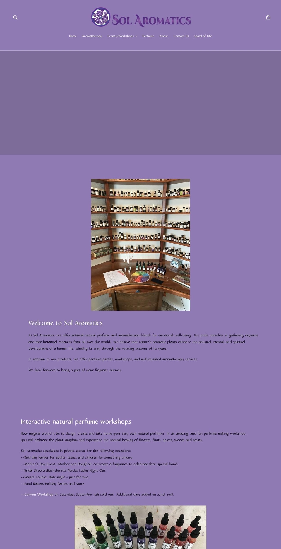 solaromatics.com shopify website screenshot