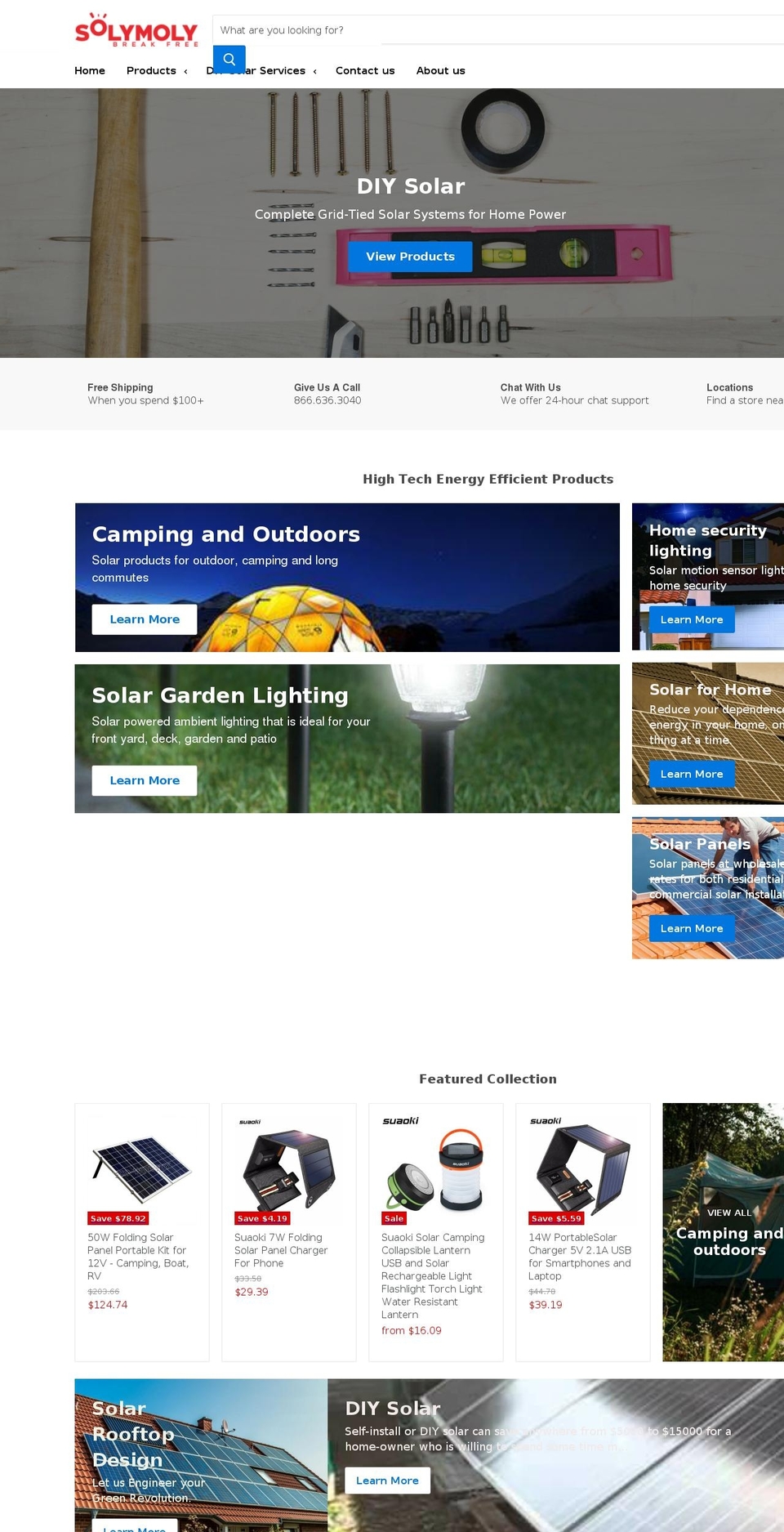 solarpowerfountain.com — Shopify storefront screenshot