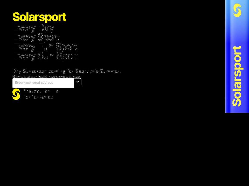 Holding Page Shopify theme site example solarsport.co.uk