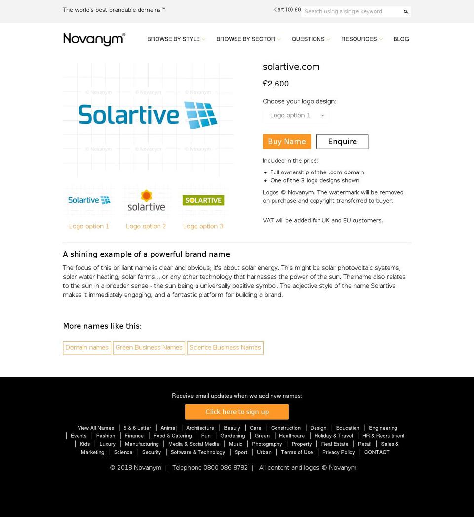 solartive.com shopify website screenshot