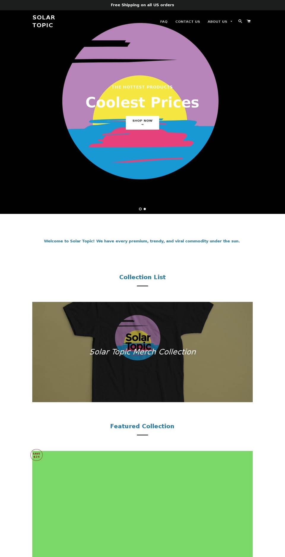 solartopic.com — Shopify storefront screenshot