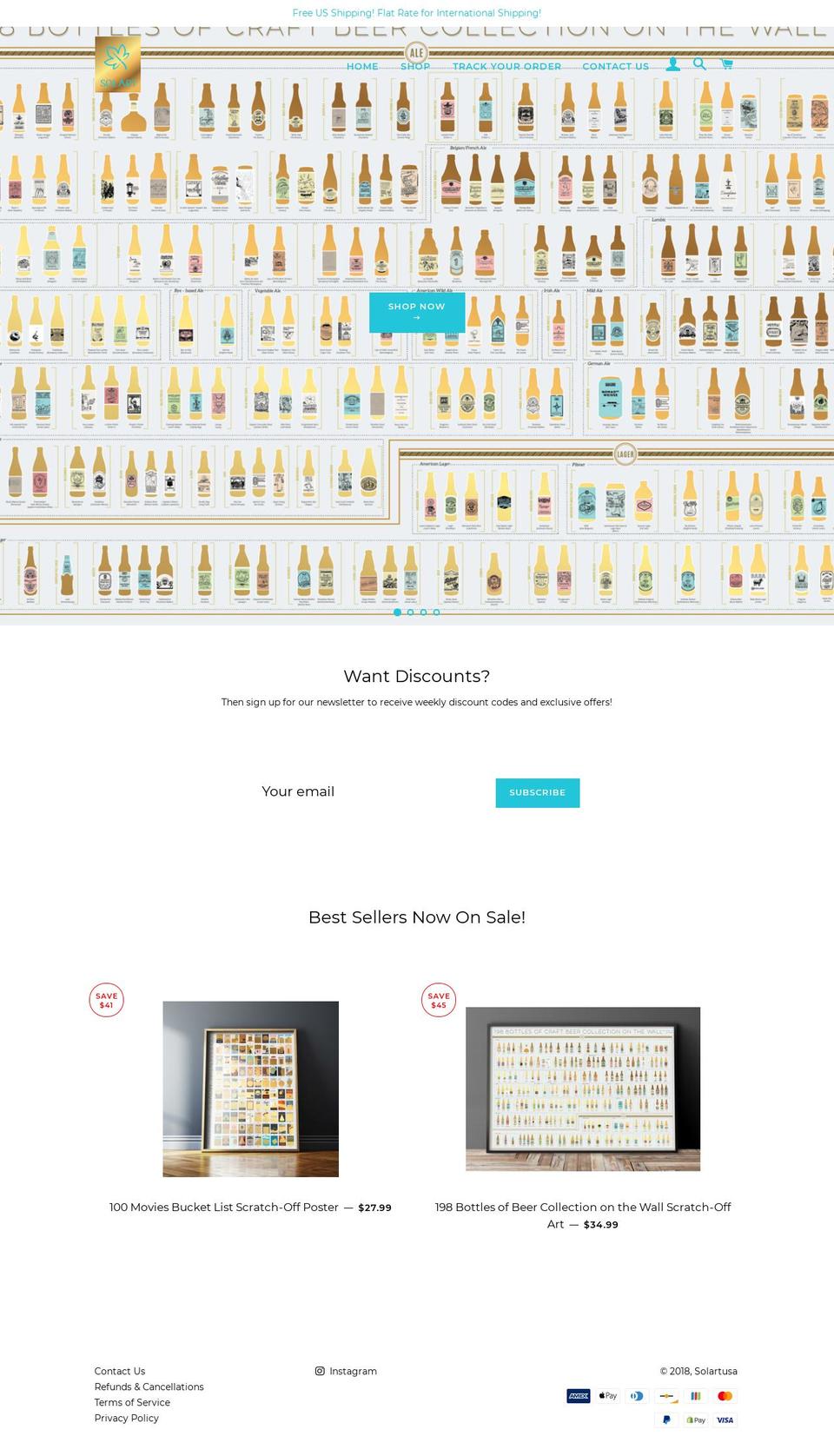 solartusa.com shopify website screenshot