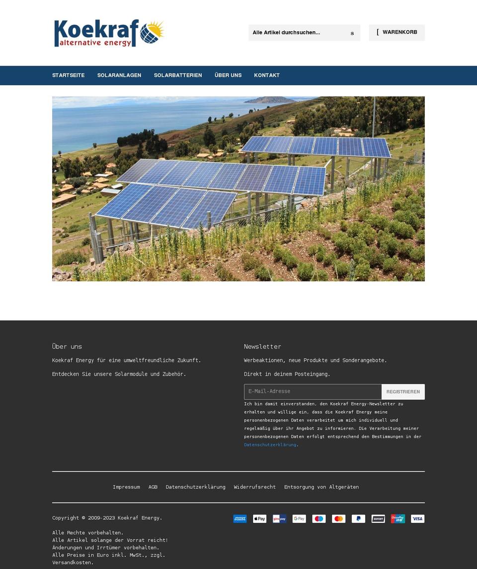 solarwindshop.de shopify website screenshot