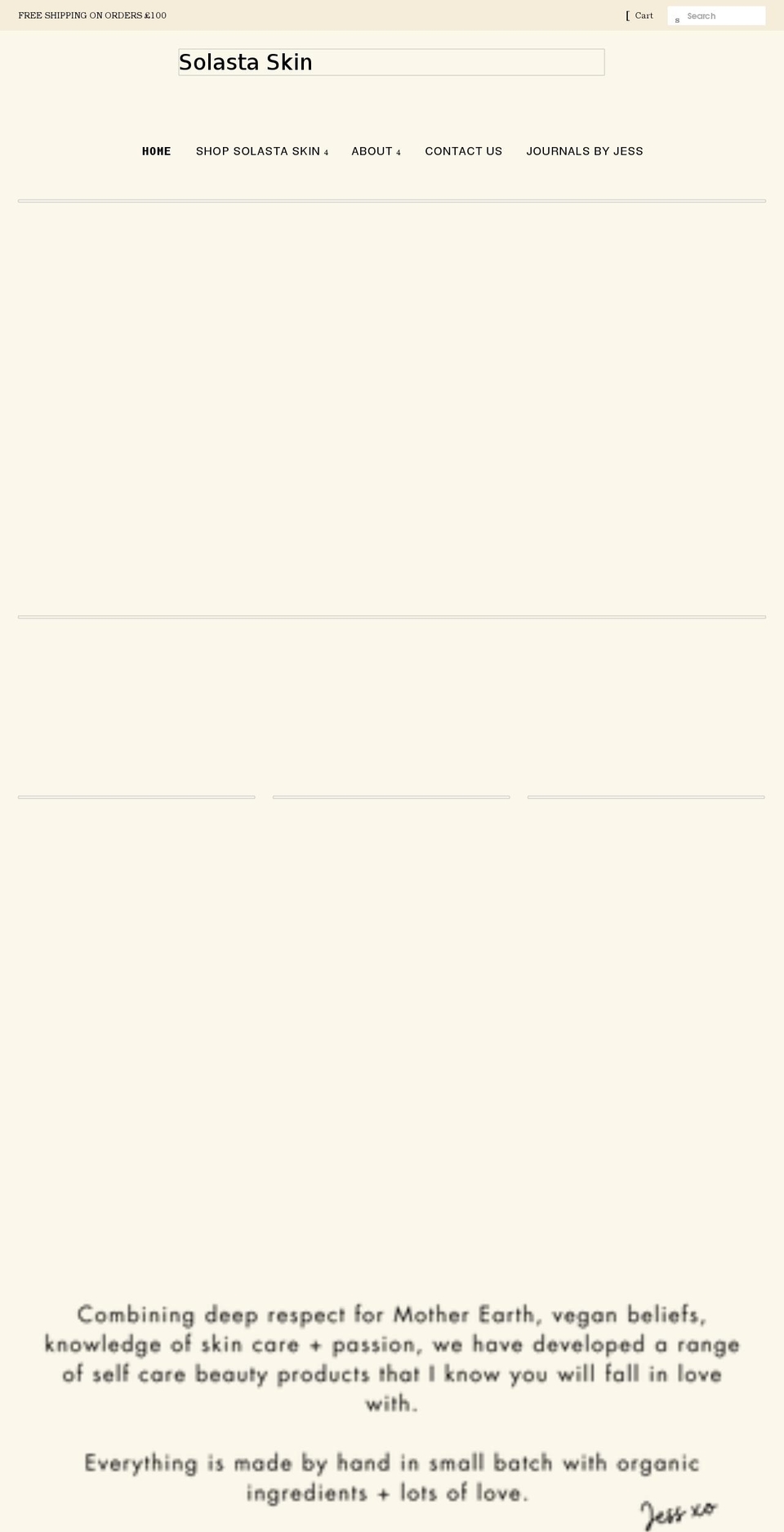 solastaskin.com shopify website screenshot