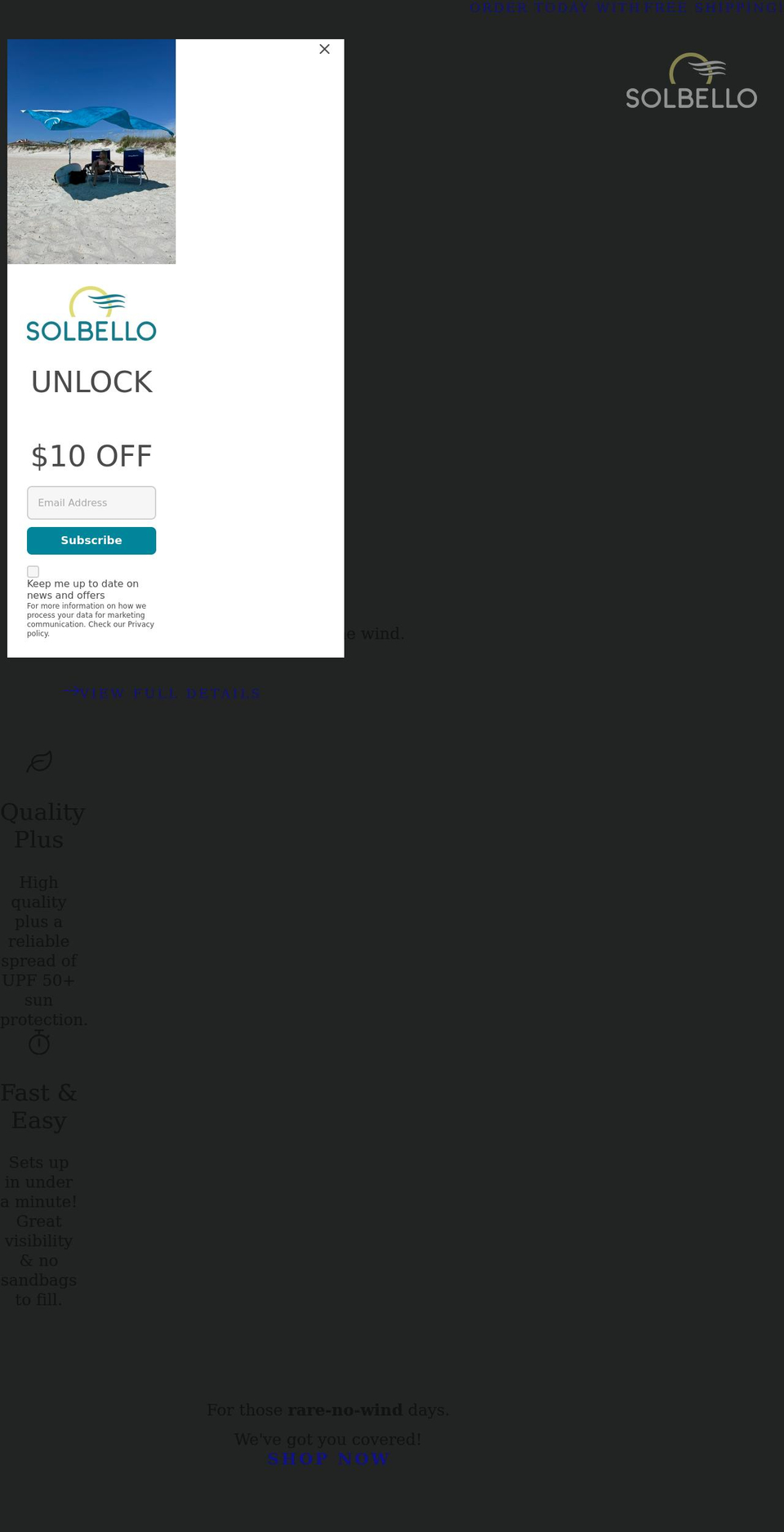 solbello.com shopify website screenshot