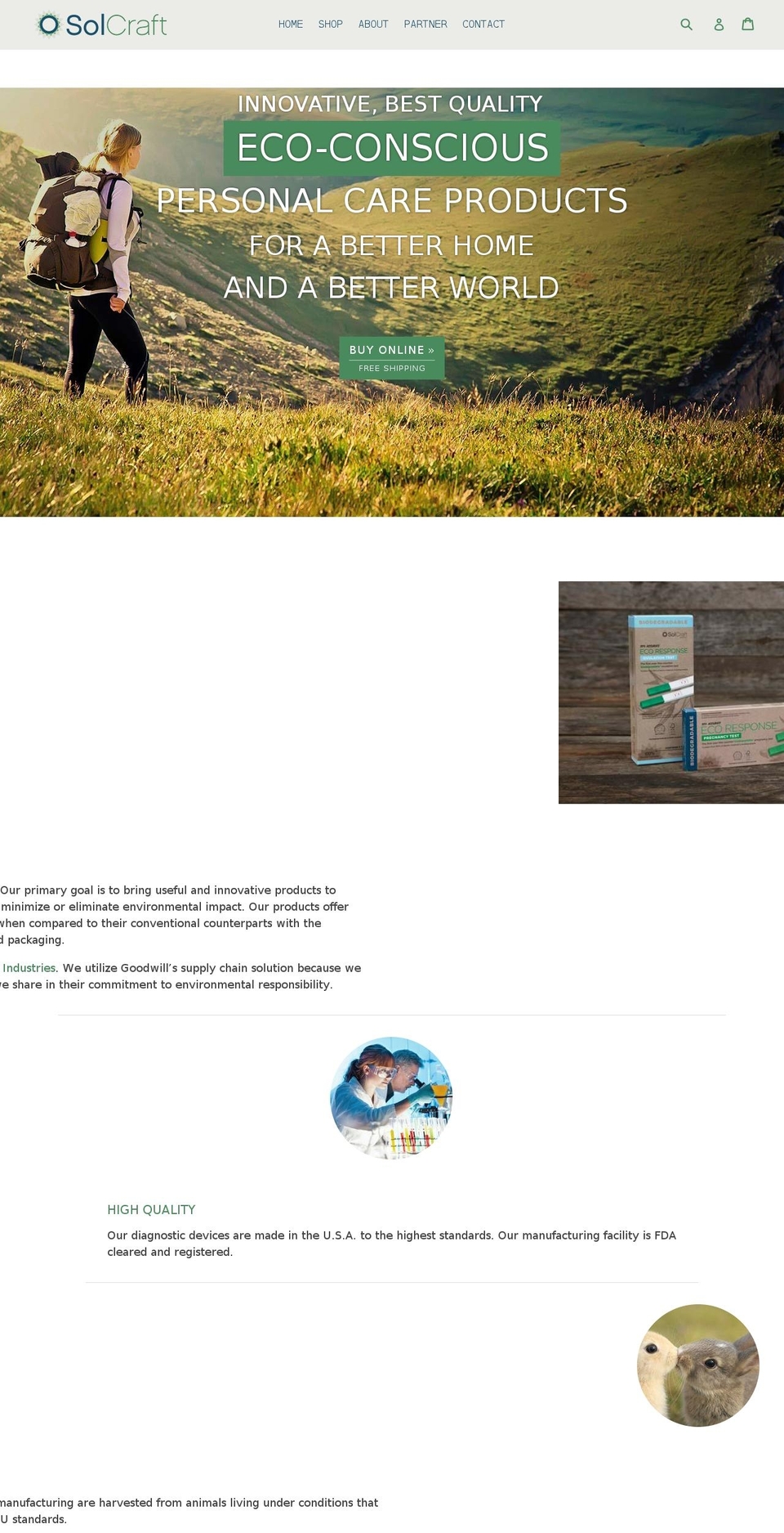 solcraftmedical.com shopify website screenshot