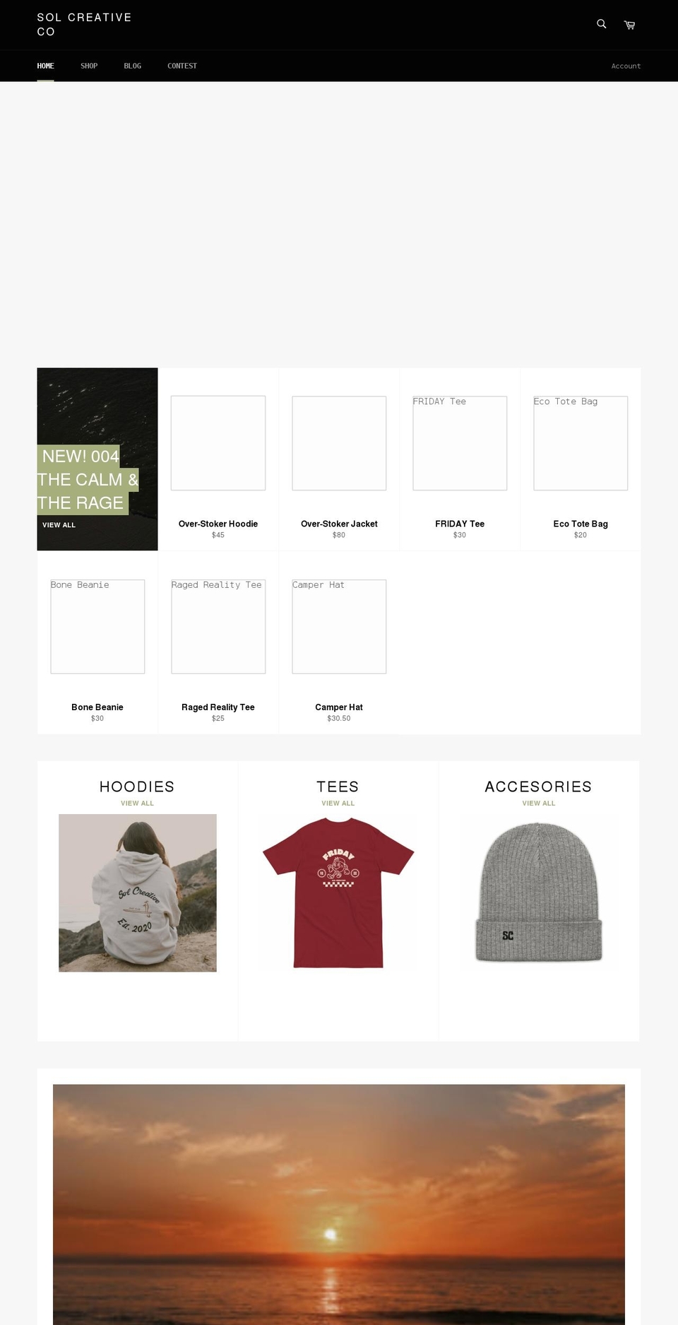 solcreativeco.com shopify website screenshot