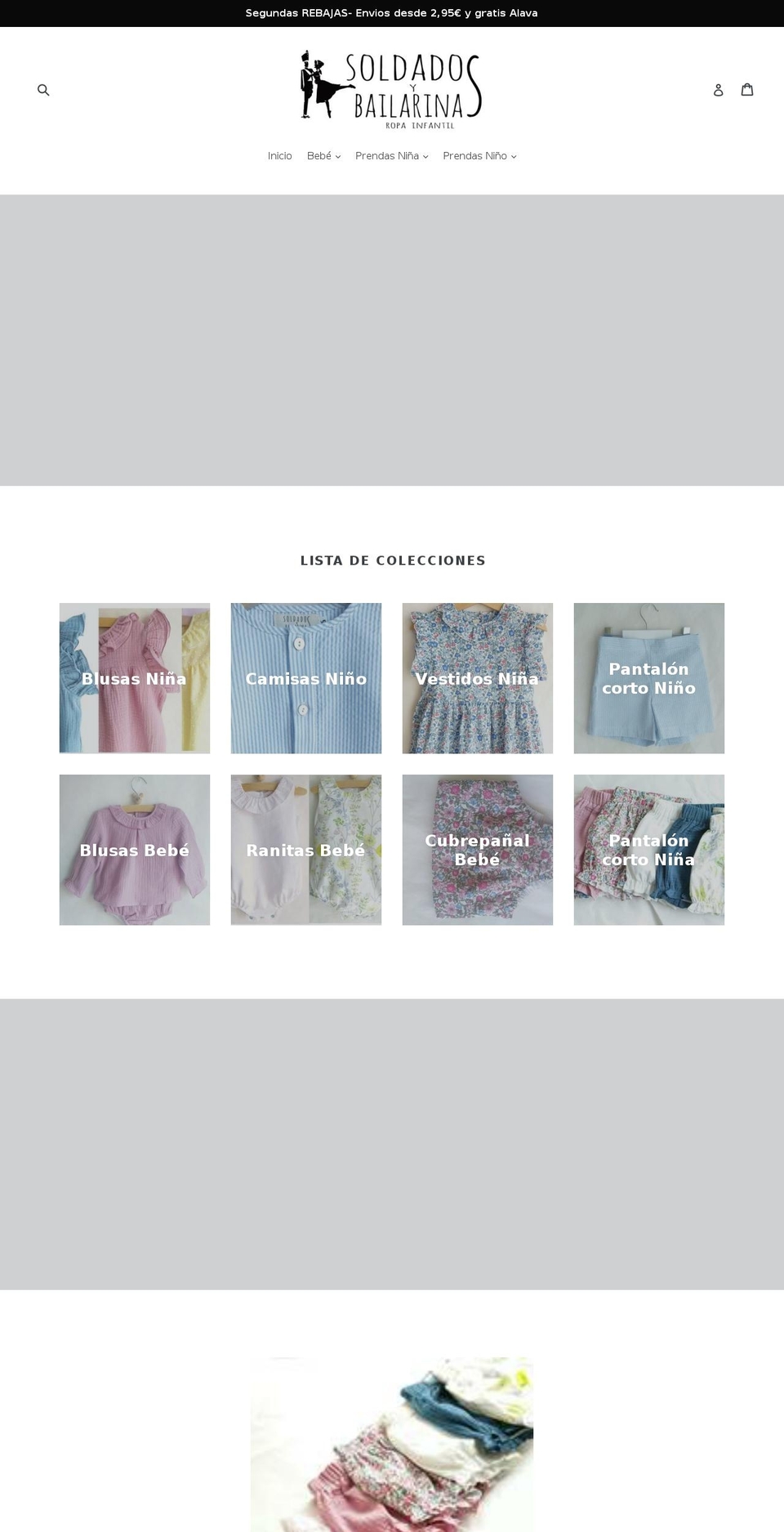soldadosybailarinas.com — Shopify storefront screenshot