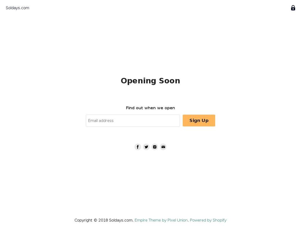 soldays.com — Shopify storefront screenshot