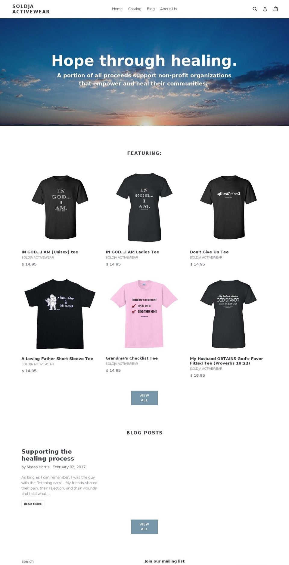 soldja.com shopify website screenshot