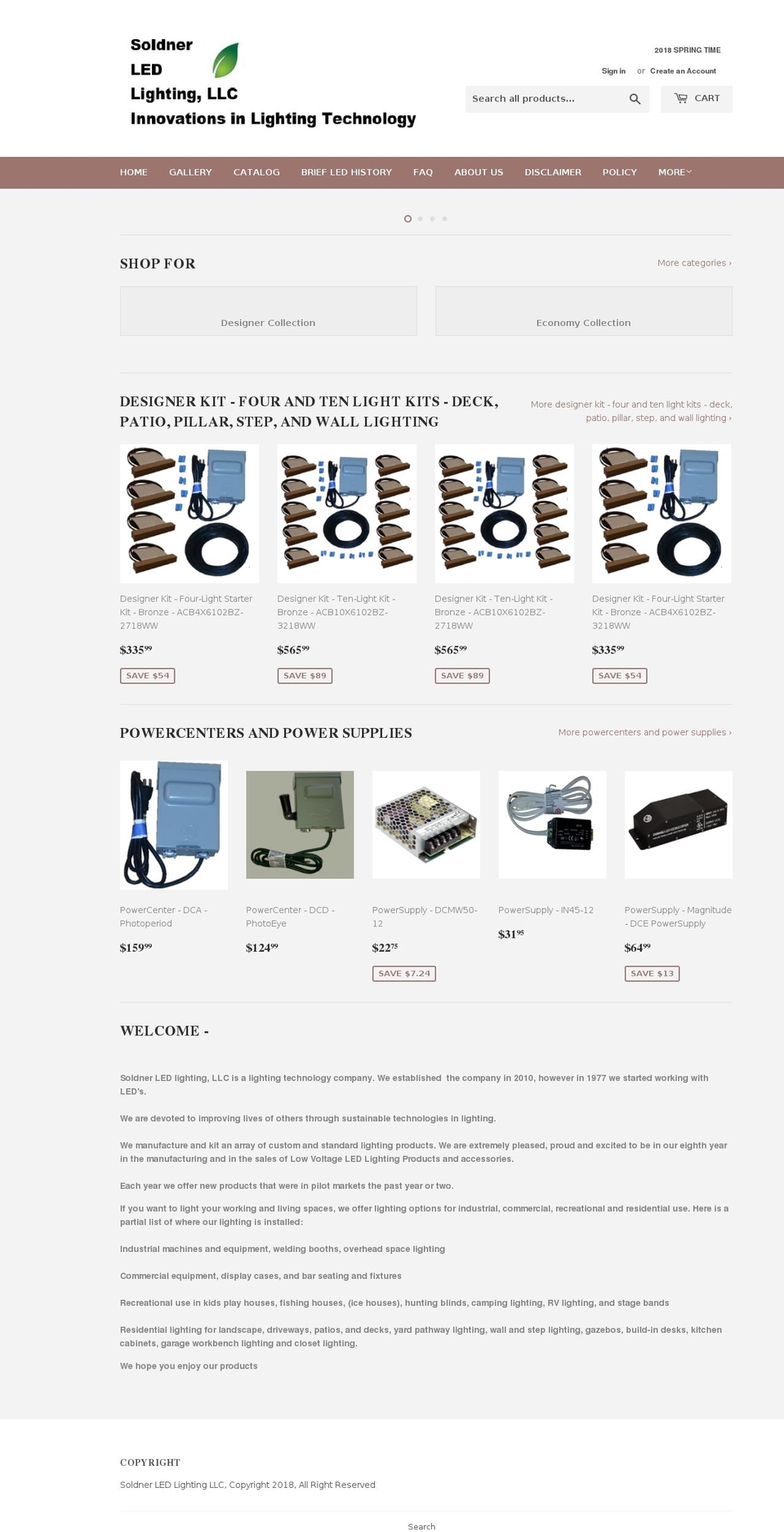 soldnerledlighting.com — Shopify storefront screenshot