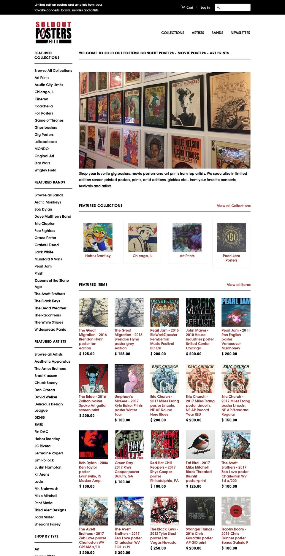 soldoutposters.com shopify website screenshot