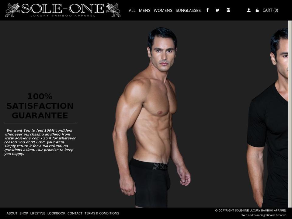 sole-one.com shopify website screenshot
