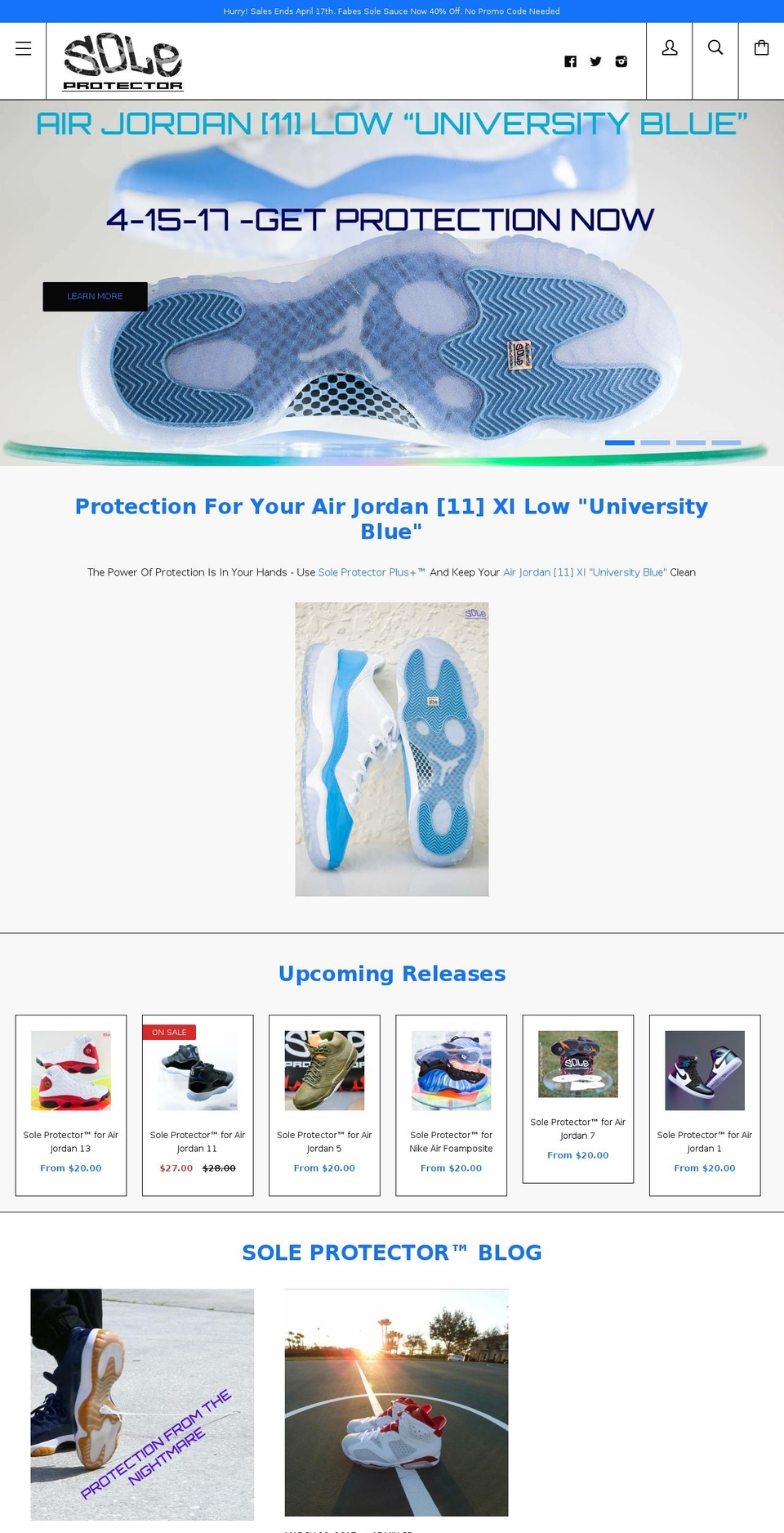 sole-preserver.com shopify website screenshot