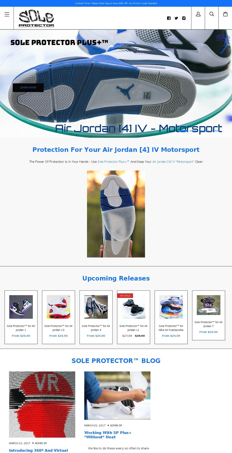 sole-protector.com shopify website screenshot