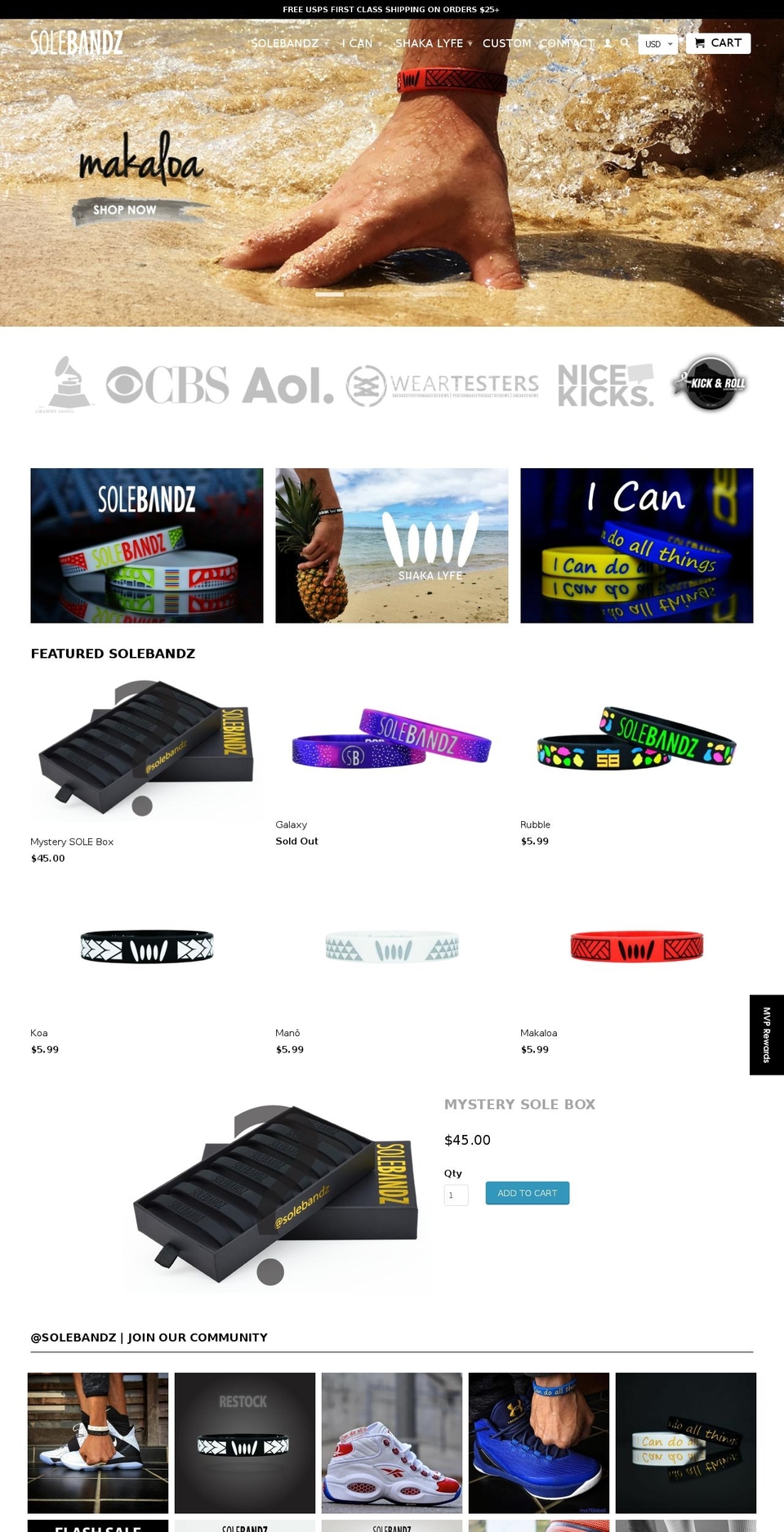 solebandz.net shopify website screenshot