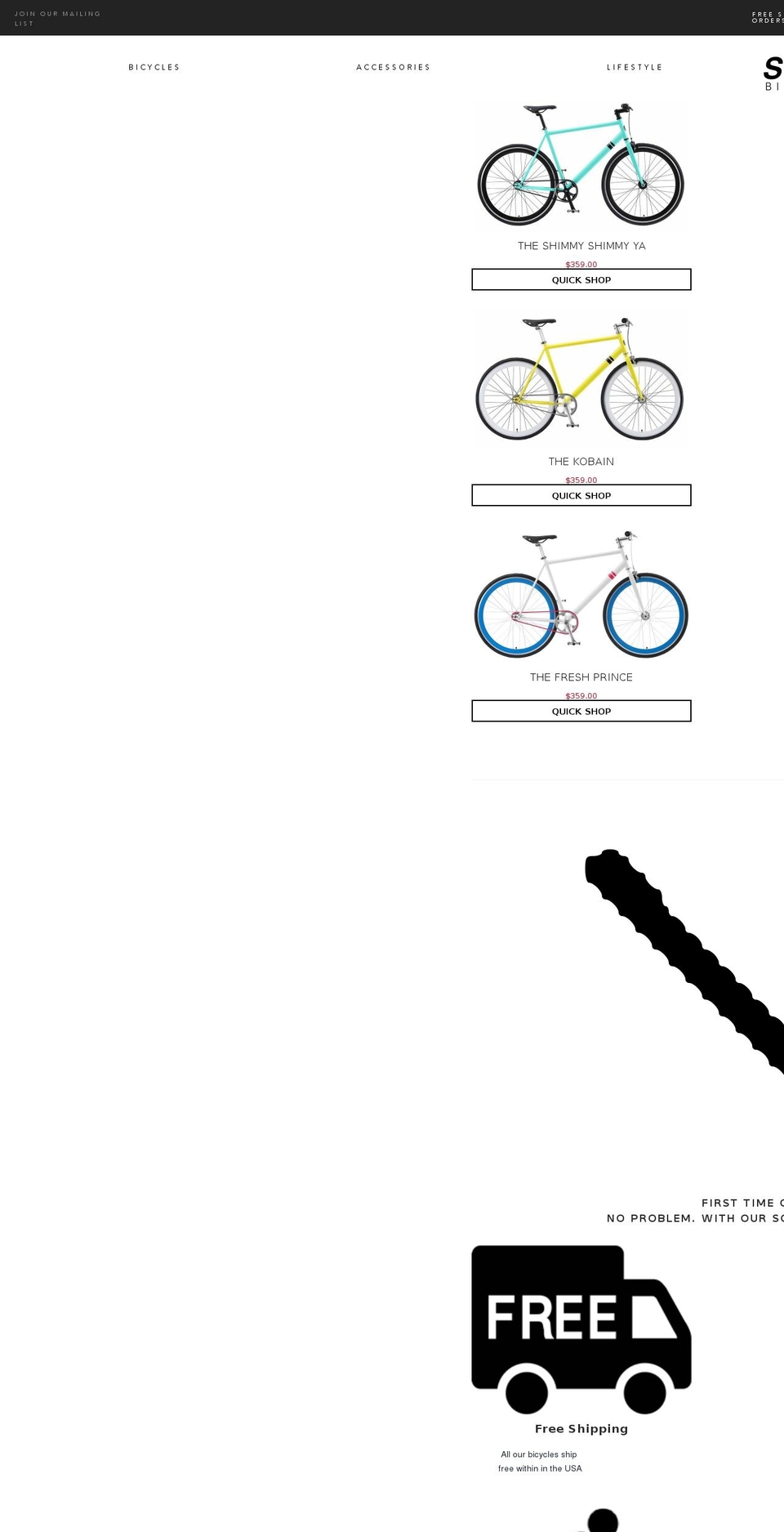 solebicycle.com — Shopify storefront screenshot
