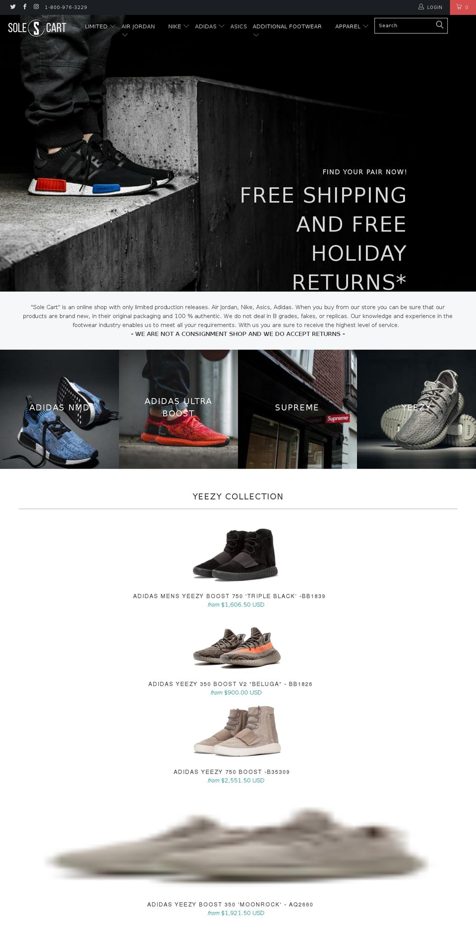 solecart.com shopify website screenshot