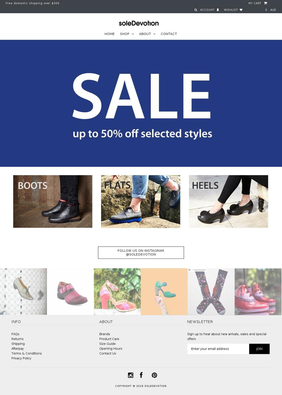 soledevotion.com.au shopify website screenshot